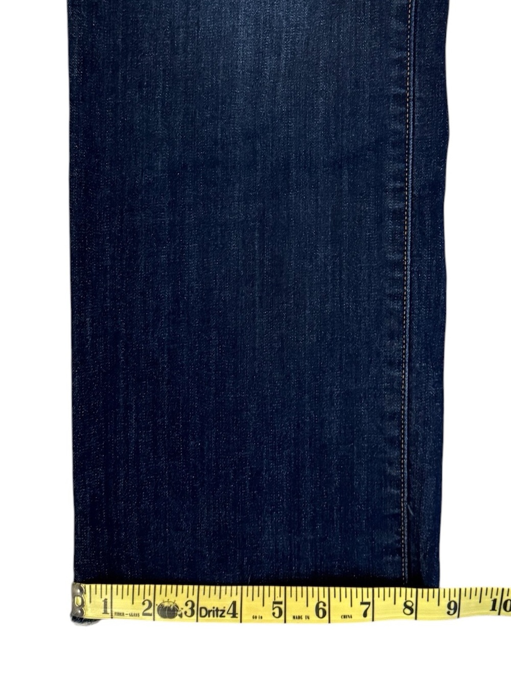 Judy Blue Straight Jeans 11/30 High Rise Dark Wash Raw Hem Stretch Fits 30x28 - Picture 12 of 15